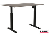 SUN-FLEX®EASYDESK ADAPT II, Traffic Black, Greylaminate, 160*80