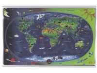 Børneverdenskort 92 x 59 cm (rullet) Papir & Emballasje - Kart & plakater - Atlas og Kart