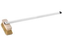 Rotating brush, brass bristles on wooden support, row alum. handle 60 cm Pizzaovner og tilbehør - Pizzamerker - GI.Metal