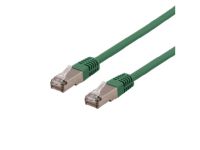 DELTACO - Koblingskabel - RJ-45 (hann) til RJ-45 (hann) - 2 m - U/FTP - CAT 6a - halogenfri, formstøpt - grønn