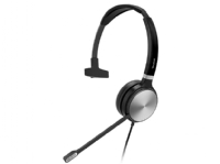 Yealink UH36 Mono Teams - Headset - på örat - kabelansluten - USB, 3,5 mm kontakt - svart och silver