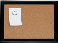Nobo lille kork opslagstavle med moderne sort ramme 585x430mm Naturbrun - (4 stk.)