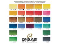 Rembrandt Watercolour metal tin set | 24 pans + brush Hobby - Kunstartikler - Pastellfarger