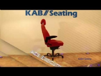 Kontorstol KAB Seating Controller, White-Line Sort skind interiørdesign - Stoler & underlag - Kontorstoler