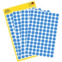 Avery Zweckform - Selv-adhesiv - blå - 8-mm rund 416 etikett(er) (4 ark x 104) runde etiketter Papir & Emballasje - Etiketter - Manuel farget