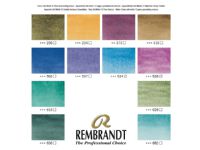Rembrandt Watercolour metal tin set Granulating Colour Selection | 12 pans + brush Hobby - Kunstartikler - Akvarell