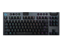 Logitech G915 TKL Tenkeyless LIGHTSPEED Wireless RGB Mechanical Gaming Keyboard - Tastatur - bakgrunnsbelyst - USB, Bluetooth, 2.4 GHz - Nordisk - tastsvitsj: GL Tactile - karbon Gaming - Gaming mus og tastatur - Gaming Tastatur