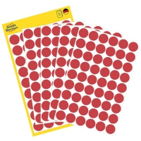 Avery Zweckform 3141 - Permanet adhesiv - rød - 12 mm rund 270 etikett(er) (5 ark x 54) runde etiketter Papir & Emballasje - Etiketter - Manuel farget