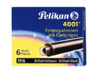 Pelikan 4001 TP/6 - Blekkpatron - briljant svart - 0.8 ml - pakke av 6 (short) Skriveredskaper - Blyanter & stifter - Grunnlegger