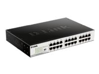 D-Link DGS 1024D - Switch - 24 x 10/100/1000 - stasjonær PC tilbehør - Nettverk - Switcher