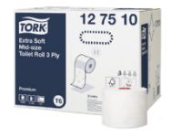 Bilde av Toiletpapir Tork T6 Premium Extra Soft Mid-size 3-lag Hvid 70m - (27 Ruller Pr. Karton)