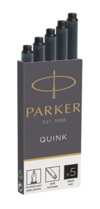 Refill Parker Quink inktpatroner, sort - (5 stk.) Skrivere & Scannere - Tilbehør til skrivere