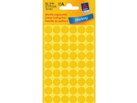 Avery Zweckform - Gul - 12 mm rund 270 etikett(er) (5 ark x 54) runde etiketter Papir & Emballasje - Etiketter - Manuel farget
