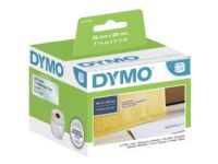 DYMO LabelWriter - Plast - permanet adhesiv - gjennomsiktig - 36 x 89 mm 260 etikett(er) (1 rull(er) x 260) adresselapper - for DYMO LabelWriter 310, 315, 320, 330, 400, 450, 4XL, SE450, Wireless