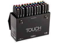 Touch Twin Marker 48stk i gaveæske, rund + kantet spids