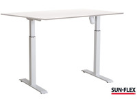 SUN-FLEX®EASYDESK ADAPT l, Pure White, Whitelaminate, 120*80 cm