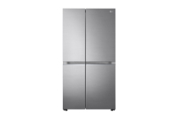 LG GSBV70PZTM - Kjøleskap/fryser - side-ved-side - bredde: 91.3 cm - dybde: 73.5 cm - høyde: 179 cm - 655 liter - Klasse F - inox premium Hvitevarer - Kjøl og frys - Side-by-Side