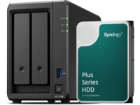 Bundle SYNOLOGY DS723+ + 2xHAT3300-8T Plus Series + Pre-installed drives PC-Komponenter - Harddisk og lagring - NAS